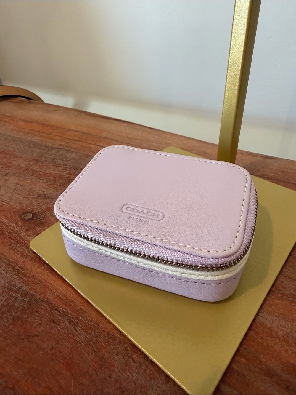 Coach Purple Pill Case with Pill Bottles